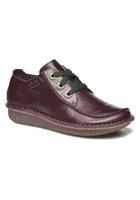 Sale - 10 Clarks - Funny Dream - Sale Schnürschuhe Für Damen / Weinrot