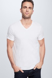 Cotton Stretch T-shirt 2er Pack, Weiß