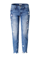 Jeans, Mit Stern Applikation, Trendy, Baumwolle